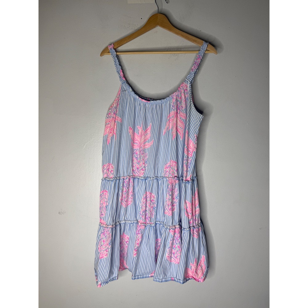 Lilly‎ Pulitzer Loro Swing Dress in the Blue Peri Rum Swizzle XL